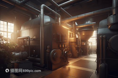 工業風生物質能源生產機器與生物質燃料